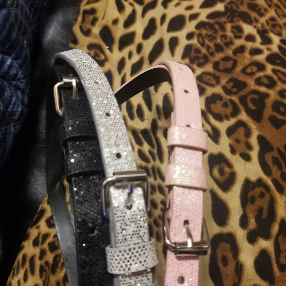 Stylish Kids Belts Set - Pink, Gray, Black